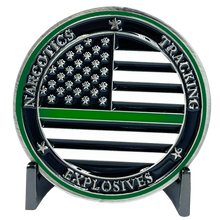 Load image into Gallery viewer, EL2-004 K9 Border Patrol Agent BPA Police Officer Narcotics Tracking Explosives Thin Green Line