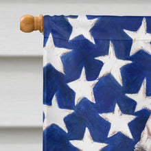 Load image into Gallery viewer, USA American Flag with Alaskan Malamute Flag Canvas House Size KJ1154CHF