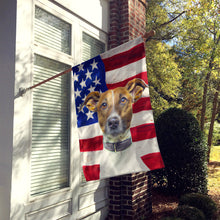 Load image into Gallery viewer, USA American Flag with Jack Russell Terrier Flag Canvas House Size KJ1155CHF