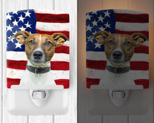 Load image into Gallery viewer, USA American Flag with Jack Russell Terrier Ceramic Night Light KJ1155CNL