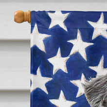 Load image into Gallery viewer, USA American Flag with Schnauzer Flag Canvas House Size KJ1157CHF
