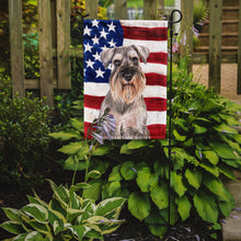 Load image into Gallery viewer, USA American Flag with Schnauzer Garden Flag – Decorative Outdoor Yard Flag KJ1158GF