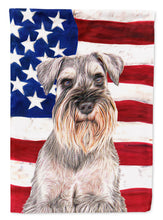 Load image into Gallery viewer, USA American Flag with Schnauzer Garden Flag – Decorative Outdoor Yard Flag KJ1158GF