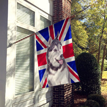 Load image into Gallery viewer, Alaskan Malamute with English Union Jack British Flag Flag Canvas House Size KJ1161CHF