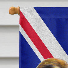 Load image into Gallery viewer, Jack Russell Terrier with English Union Jack British Flag Flag Canvas House Size KJ1162CHF