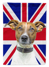 Load image into Gallery viewer, Jack Russell Terrier with English Union Jack British Flag Flag Canvas House Size KJ1162CHF