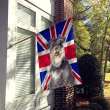 Load image into Gallery viewer, Schnauzer with English Union Jack British Flag Flag Canvas House Size KJ1164CHF