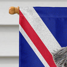 Load image into Gallery viewer, Schnauzer with English Union Jack British Flag Flag Canvas House Size KJ1164CHF