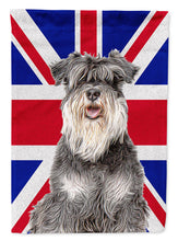 Load image into Gallery viewer, Schnauzer with English Union Jack British Flag Flag Canvas House Size KJ1164CHF