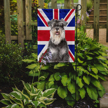 Load image into Gallery viewer, Schnauzer with English Union Jack British Flag Garden Flag – Decorative Outdoor Yard Flag KJ1164GF