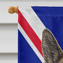Load image into Gallery viewer, German Shepherd with English Union Jack British Flag Flag Canvas House Size KJ1166CHF