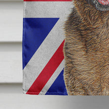 Load image into Gallery viewer, German Shepherd with English Union Jack British Flag Flag Canvas House Size KJ1166CHF