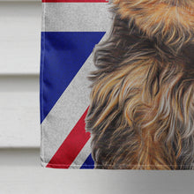 Load image into Gallery viewer, Yorkie Puppy / Yorkshire Terrier with English Union Jack British Flag Flag Canvas House Size KJ1167CHF