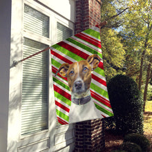 Load image into Gallery viewer, Candy Cane Holiday Christmas Jack Russell Terrier Flag Canvas House Size KJ1169CHF