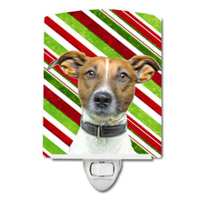 Load image into Gallery viewer, Candy Cane Holiday Christmas Jack Russell Terrier Ceramic Night Light KJ1169CNL