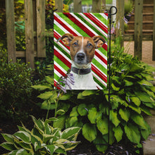 Load image into Gallery viewer, Candy Cane Holiday Christmas Jack Russell Terrier Garden Flag – Decorative Outdoor Yard Flag KJ1169GF
