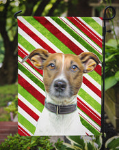 Load image into Gallery viewer, Candy Cane Holiday Christmas Jack Russell Terrier Garden Flag – Decorative Outdoor Yard Flag KJ1169GF