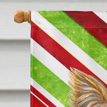 Load image into Gallery viewer, Candy Cane Holiday Christmas Yorkie / Yorkshire Terrier Flag Canvas House Size KJ1170CHF