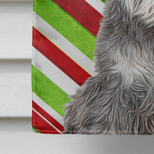 Load image into Gallery viewer, Candy Cane Holiday Christmas Schnauzer Flag Canvas House Size KJ1171CHF
