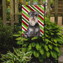 Load image into Gallery viewer, Candy Cane Holiday Christmas Schnauzer Garden Flag – Decorative Outdoor Yard Flag KJ1171GF