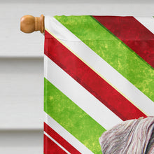 Load image into Gallery viewer, Candy Cane Holiday Christmas Schnauzer Flag Canvas House Size KJ1172CHF