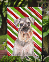 Load image into Gallery viewer, Candy Cane Holiday Christmas Schnauzer Garden Flag – Decorative Outdoor Yard Flag KJ1172GF