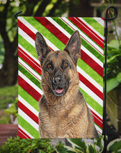 Load image into Gallery viewer, Candy Cane Holiday Christmas German Shepherd Garden Flag – Decorative Outdoor Yard Flag KJ1173GF