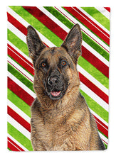 Load image into Gallery viewer, Candy Cane Holiday Christmas German Shepherd Garden Flag – Decorative Outdoor Yard Flag KJ1173GF
