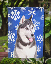 Load image into Gallery viewer, Winter Snowflakes Holiday Alaskan Malamute Garden Flag – Decorative Outdoor Yard Flag KJ1175GF