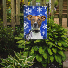 Load image into Gallery viewer, Winter Snowflakes Holiday Jack Russell Terrier Garden Flag – Decorative Outdoor Yard Flag KJ1176GF
