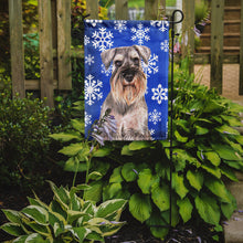 Load image into Gallery viewer, Winter Snowflakes Holiday Schnauzer Garden Flag – Decorative Outdoor Yard Flag KJ1179GF