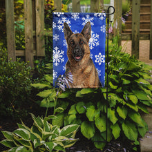 Load image into Gallery viewer, Winter Snowflakes Holiday German Shepherd Garden Flag – Decorative Outdoor Yard Flag KJ1180GF