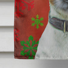Load image into Gallery viewer, Red Snowflakes Holiday Christmas  Jack Russell Terrier Flag Canvas House Size KJ1183CHF