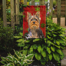 Load image into Gallery viewer, Red Snowflakes Holiday Christmas  Yorkie / Yorkshire Terrier Garden Flag – Decorative Outdoor Yard Flag KJ1184GF