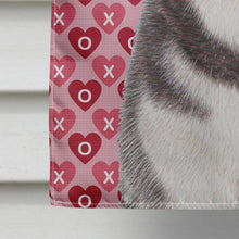 Load image into Gallery viewer, Hearts Love and Valentine's Day Alaskan Malamute Flag Canvas House Size KJ1189CHF