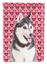 Load image into Gallery viewer, Hearts Love and Valentine's Day Alaskan Malamute Flag Canvas House Size KJ1189CHF