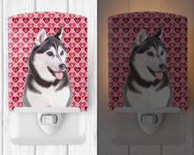 Load image into Gallery viewer, Hearts Love and Valentine's Day Alaskan Malamute Ceramic Night Light KJ1189CNL