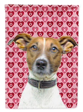 Load image into Gallery viewer, Hearts Love and Valentine's Day Jack Russell Terrier Flag Canvas House Size KJ1190CHF