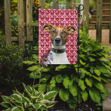 Load image into Gallery viewer, Hearts Love and Valentine's Day Jack Russell Terrier Garden Flag – Decorative Outdoor Yard Flag KJ1190GF