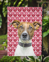 Load image into Gallery viewer, Hearts Love and Valentine's Day Jack Russell Terrier Garden Flag – Decorative Outdoor Yard Flag KJ1190GF