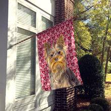 Load image into Gallery viewer, Hearts Love and Valentine's Day Yorkie / Yorkshire Terrier Flag Canvas House Size KJ1191CHF