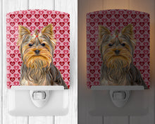 Load image into Gallery viewer, Hearts Love and Valentine's Day Yorkie / Yorkshire Terrier Ceramic Night Light KJ1191CNL