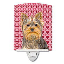 Load image into Gallery viewer, Hearts Love and Valentine's Day Yorkie / Yorkshire Terrier Ceramic Night Light KJ1191CNL