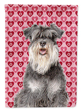 Load image into Gallery viewer, Hearts Love and Valentine's Day Schnauzer Flag Canvas House Size KJ1192CHF