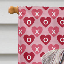 Load image into Gallery viewer, Hearts Love and Valentine's Day Schnauzer Flag Canvas House Size KJ1193CHF