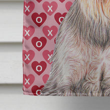 Load image into Gallery viewer, Hearts Love and Valentine's Day Schnauzer Flag Canvas House Size KJ1193CHF