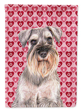 Load image into Gallery viewer, Hearts Love and Valentine's Day Schnauzer Flag Canvas House Size KJ1193CHF