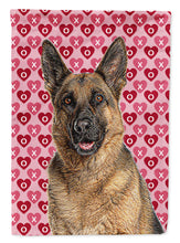 Load image into Gallery viewer, Hearts Love and Valentine's Day German Shepherd Flag Canvas House Size KJ1194CHF