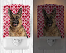 Load image into Gallery viewer, Hearts Love and Valentine's Day German Shepherd Ceramic Night Light KJ1194CNL