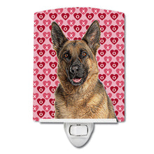 Load image into Gallery viewer, Hearts Love and Valentine's Day German Shepherd Ceramic Night Light KJ1194CNL